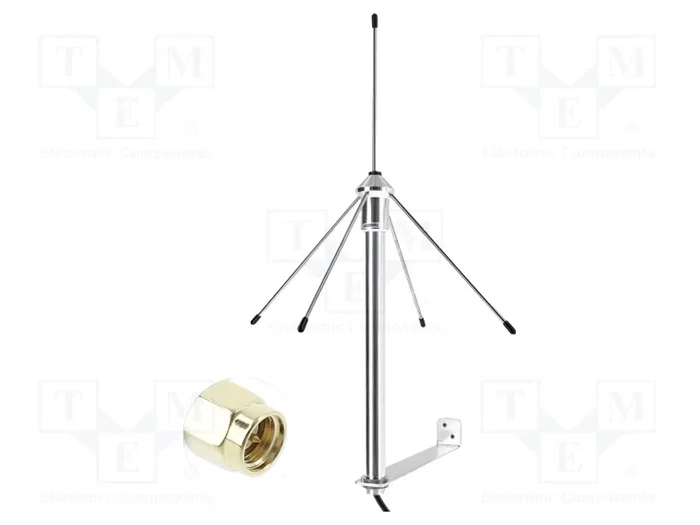 DeLOCK 12565 Antena Omnidireccional 433 MHz SMA con Cable 3m