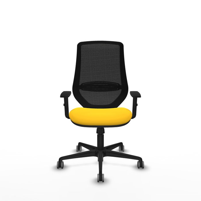 PIQUERAS Y CRESPO Silla de oficina Mardos Amarillo y Negro