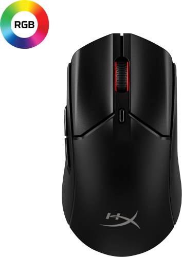 HyperX Pulsefire Haste 2 Gaming Mouse RGB, 26K DPI, Lightweight, Wireless, 100 Hrs Battery, 6 Buttons, HyperX Switches, 0.7ms, 6N0B0AA - Negro
