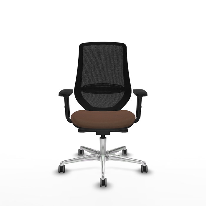 PIQUERAS Y CRESPO Silla de oficina Mardos con mecanismo Sincro/Traslack Marrón y Negro