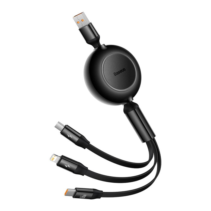 Baseus Bright Mirror 2 Series Cable de Datos Retráctil 66W 1,1m Negro