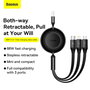 Baseus Bright Mirror 2 Series Cable de Datos Retráctil 66W 1,1m Negro
