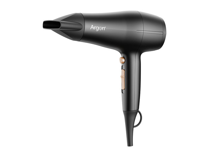 Argon Secador de Pelo Negro Dorado Mate 2200W