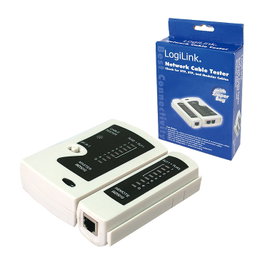 LogiLink Probador de cables RJ11, RJ12 y RJ45 con unidad remota
