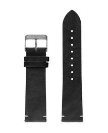 Watxandco Correa de Cuero Negra 44mm
