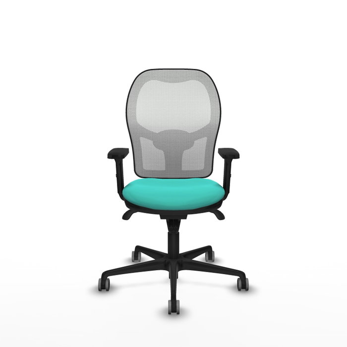 PIQUERAS Y CRESPO Silla de oficina Jorquera con mecanismo Sincro, Turquesa y Blanco