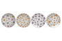 DKD Home Decor Platos Llanos de Porcelana Flores Shengda, Surtido de 4 Diseños