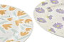DKD Home Decor Platos Llanos de Porcelana Flores Shengda, Surtido de 4 Diseños