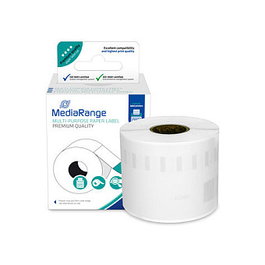 MEDIARANGE MRDY99014 Rollo de Etiquetas de Papel Blanco Permanente 54 x 101 mm, 220 uds - Reemplaza Dymo 99014/S0722430 para LabelWriter 450, 450 Duo, Turbo, Twin Turbo, 4XL, SE450