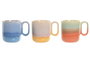 DKD Home Decor Juego de Tazas de Porcelana Esmaltada 400ml Surtido