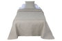 DKD Home Decor Colcha Linen Collection Beige 260 x 180 cm (2 Unidades)