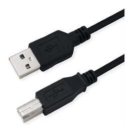 ROLINE Cable USB 2.0 Recycled Material Tipo A a Tipo B, 0,8 m, Negro