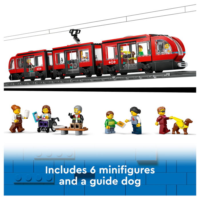 LEGO 60423 City Tranvía y Estación del Centro, Juego de Construcción, 811 Piezas, 7+ Años LEGO 60423 City Tranvía y Estación del Centro, Juego de Construcción, 811 Piezas, 7+ Años