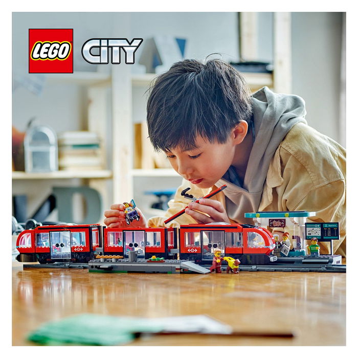 LEGO 60423 City Tranvía y Estación del Centro, Juego de Construcción, 811 Piezas, 7+ Años LEGO 60423 City Tranvía y Estación del Centro, Juego de Construcción, 811 Piezas, 7+ Años