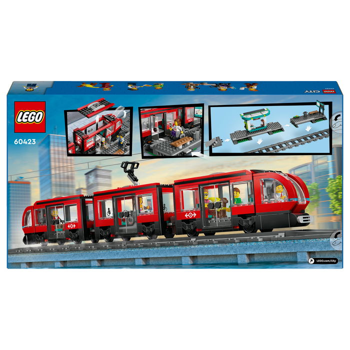 LEGO 60423 City Tranvía y Estación del Centro, Juego de Construcción, 811 Piezas, 7+ Años LEGO 60423 City Tranvía y Estación del Centro, Juego de Construcción, 811 Piezas, 7+ Años