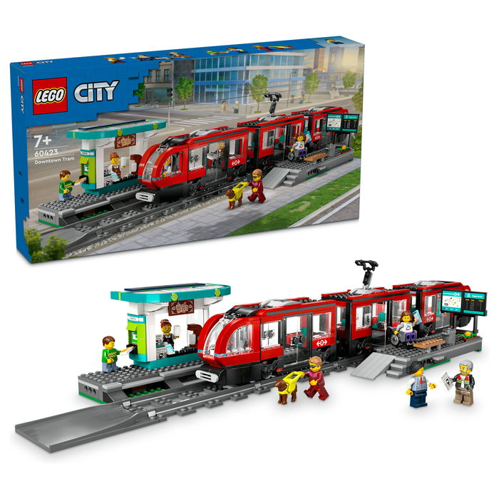LEGO 60423 City Tranvía y Estación del Centro, Juego de Construcción, 811 Piezas, 7+ Años LEGO 60423 City Tranvía y Estación del Centro, Juego de Construcción, 811 Piezas, 7+ Años
