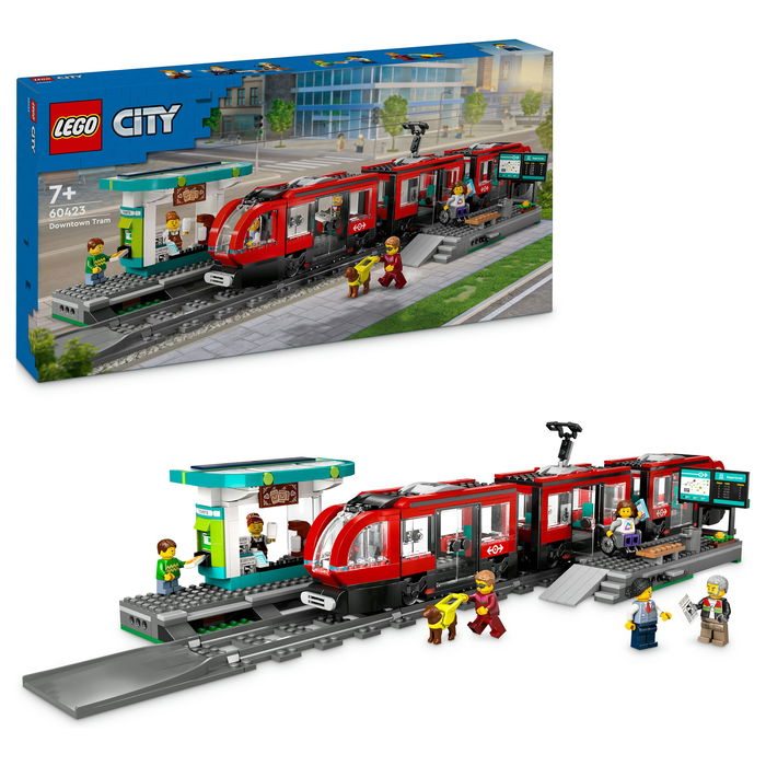 LEGO 60423 City Tranvía y Estación del Centro, Juego de Construcción, 811 Piezas, 7+ Años LEGO 60423 City Tranvía y Estación del Centro, Juego de Construcción, 811 Piezas, 7+ Años