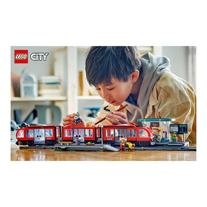 LEGO 60423 City Tranvía y Estación del Centro, Juego de Construcción, 811 Piezas, 7+ Años LEGO 60423 City Tranvía y Estación del Centro, Juego de Construcción, 811 Piezas, 7+ Años