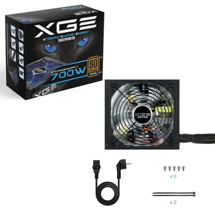 Tooq Fuente de Alimentación Gaming XGE II 700W 80 PLUS Bronze Negro