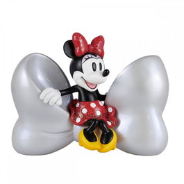 Enesco Figura Disney 100 Aniversario Minnie con Lazo Decorativa 12.7 cm Resina Pintada a Mano