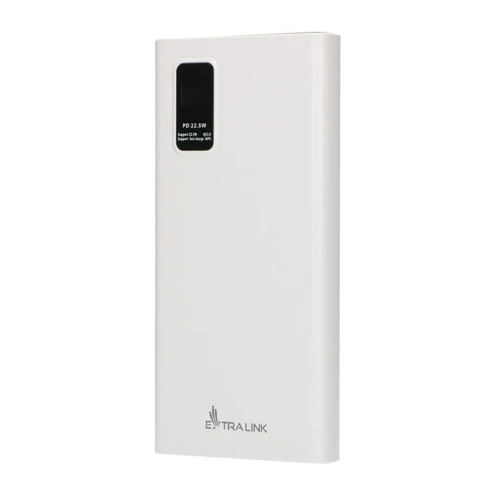 Extralink Powerbank EPB-067W 10000mAh Blanco con Carga Rápida y USB-C Extralink Powerbank EPB-067W 10000mAh Blanco con Carga Rápida y USB-C