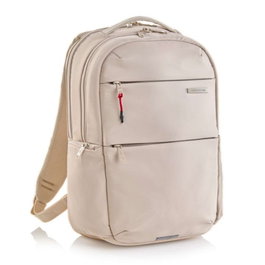 Miquelrius MR19564 Mochila Mediana Beige Bag To Work Poliéster Repelente al Agua con Compartimento para Portátil hasta 16” y Tablet