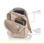 Miquelrius MR19564 Mochila Mediana Beige Bag To Work Poliéster Repelente al Agua con Compartimento para Portátil hasta 16” y Tablet