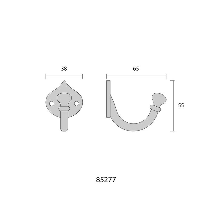 Edm Colgador Base Lanza Hierro Negro Edm Colgador Base Lanza Hierro Negro