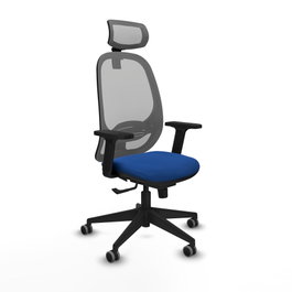PIQUERAS Y CRESPO Silla de oficina Cilanco con Mecanismo Sincro, Azul y Gris
