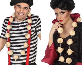 Collar De Ajos 110 cm Vampiro Francés Accesorio Temática Halloween Campesino Animación Disfraces
