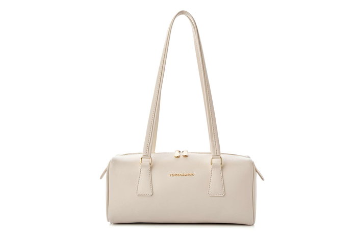 Vince Camuto Treviso Bolso de Hombro Color Crema 100% Cuero de Polivinilo Elegante y Sofisticado