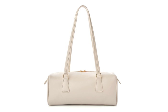 Vince Camuto Treviso Bolso de Hombro Color Crema 100% Cuero de Polivinilo Elegante y Sofisticado