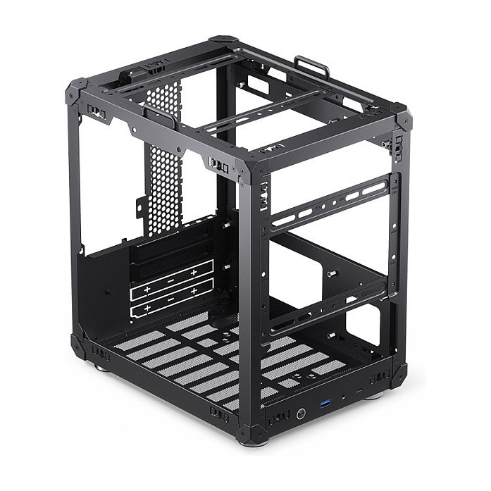 Jonsbo C6 Mini-Tower Micro-ATX con asa de transporte, negro