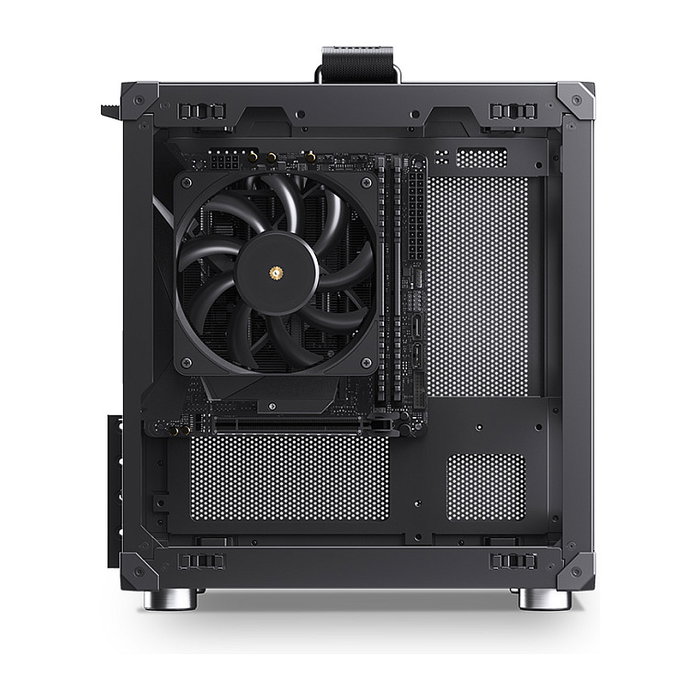 Jonsbo C6 Mini-Tower Micro-ATX con asa de transporte, negro