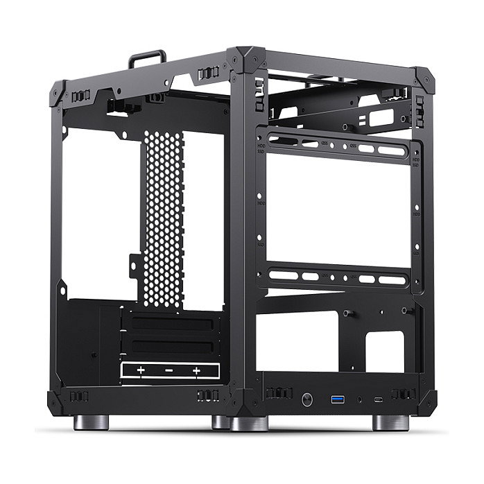 Jonsbo C6 Mini-Tower Micro-ATX con asa de transporte, negro