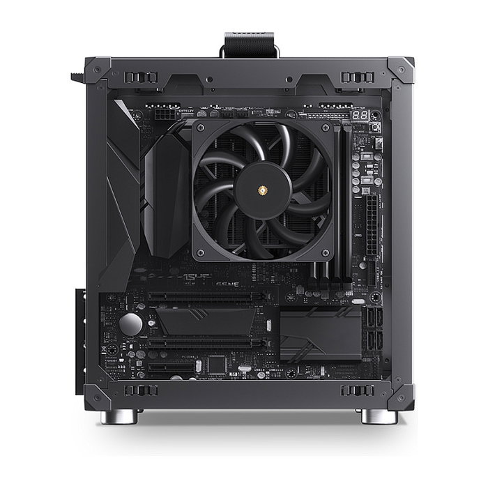 Jonsbo C6 Mini-Tower Micro-ATX con asa de transporte, negro