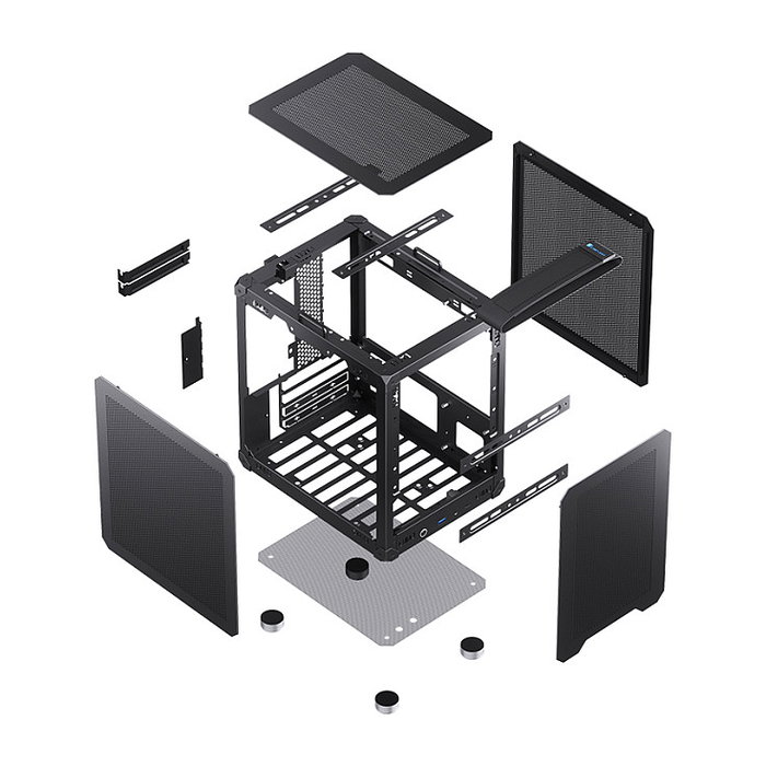 Jonsbo C6 Mini-Tower Micro-ATX con asa de transporte, negro