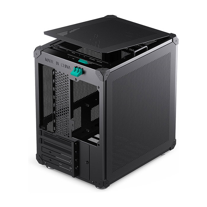 Jonsbo C6 Mini-Tower Micro-ATX con asa de transporte, negro