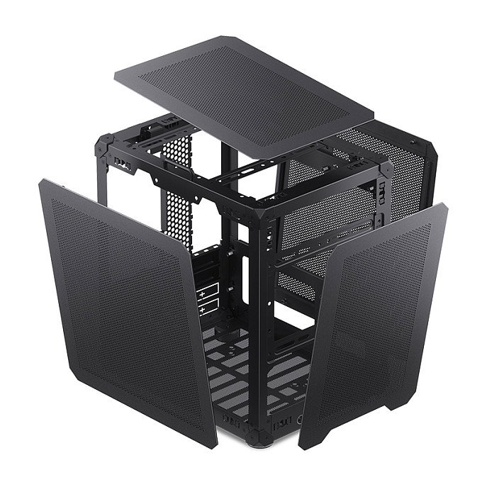 Jonsbo C6 Mini-Tower Micro-ATX con asa de transporte, negro