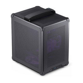 Jonsbo C6 Mini-Tower Micro-ATX con asa de transporte, negro
