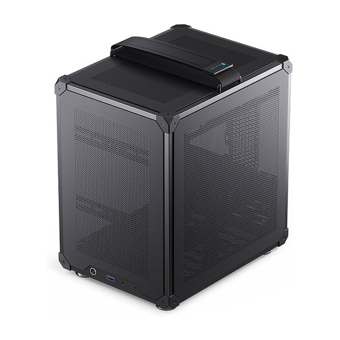 Jonsbo C6 Mini-Tower Micro-ATX con asa de transporte, negro