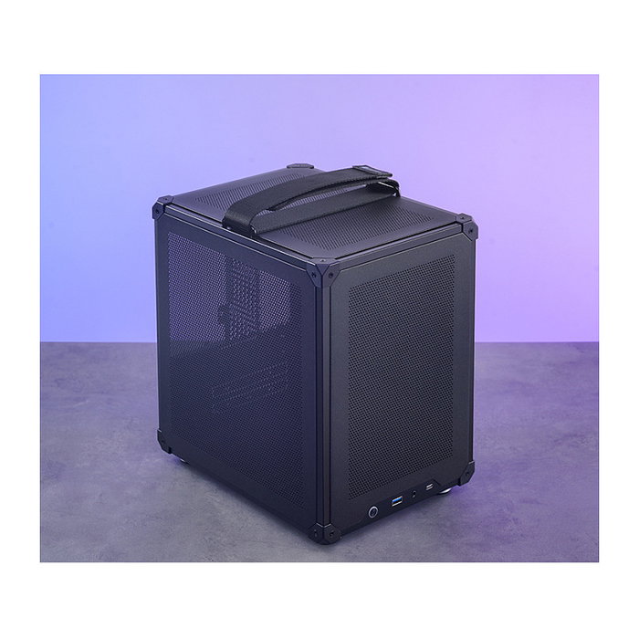 Jonsbo C6 Mini-Tower Micro-ATX con asa de transporte, negro