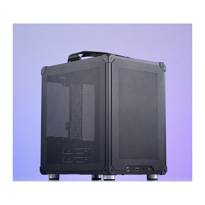 Jonsbo C6 Mini-Tower Micro-ATX con asa de transporte, negro