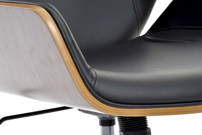 DKD Home Decor Silla Black office Moderno Negro Marron 65.5 x 118 x 60 cm