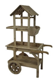 DKD Home Decor Expositor Abeto MDF 87x42x135 Carro Natural