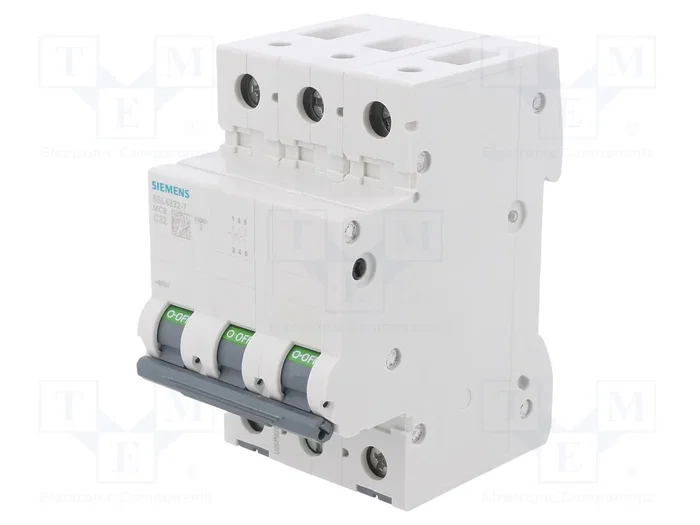 SIEMENS 5SL4332-7 Interruptor magnetotérmico 3 polos 32A 10kA SIEMENS 5SL4332-7 Interruptor magnetotérmico 3 polos 32A 10kA