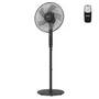 Haeger SF-16R.013A Ventilador de Piso y Mesa Digital con Control Inalámbrico, 45 cm, 3504 m³/h, 3 Velocidades, Pantalla LCD, Negro