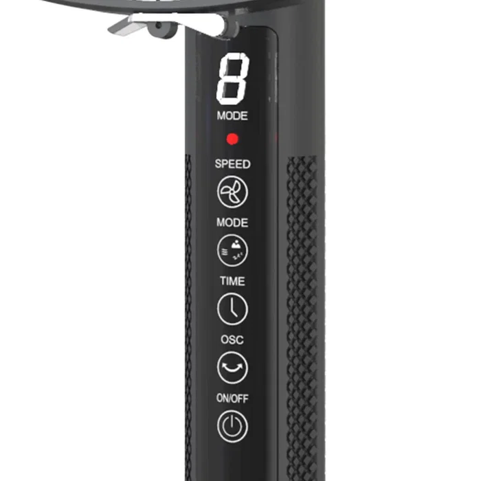 Haeger SF-16R.013A Ventilador de Piso y Mesa Digital con Control Inalámbrico, 45 cm, 3504 m³/h, 3 Velocidades, Pantalla LCD, Negro