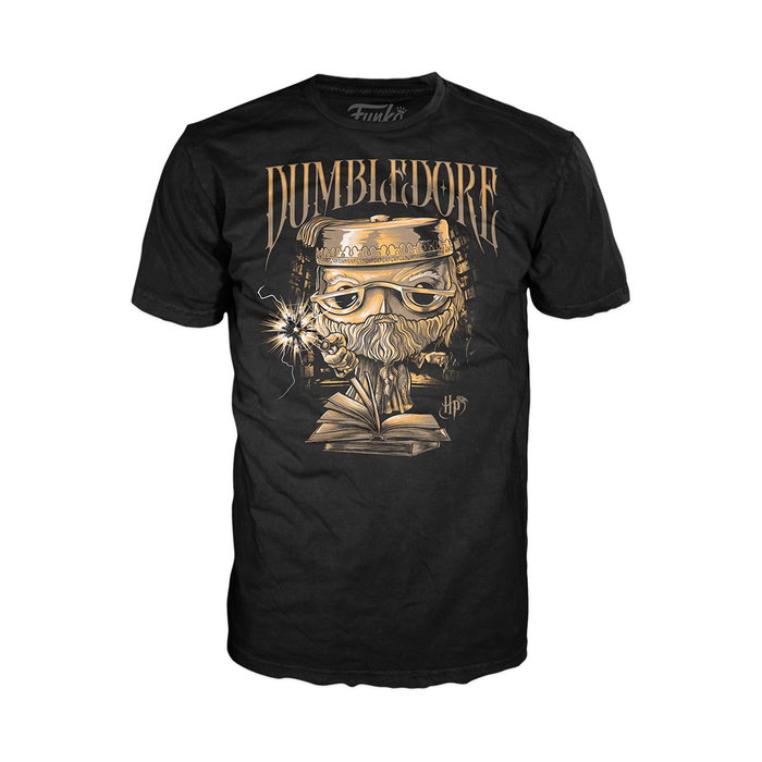 Funko Caja Coleccionable Funko Pop & Camiseta Dumbledore Harry Potter 76922 - Figura y T-Shirt Talla S, Idioma: ES/EN/FR