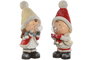 DKD Home Decor Figura Navidad Tradicional Beige Rojo 22 x 45 x 16.5 cm (2 Unidades)